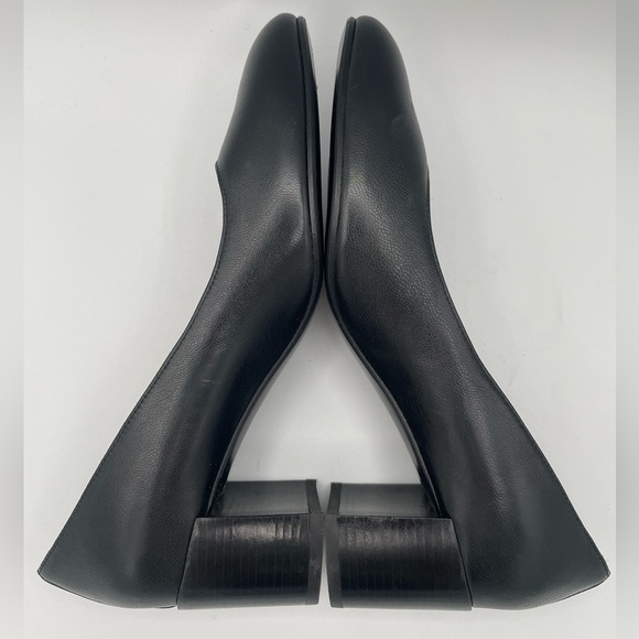 MARGAUX The Heel in Black Nappa Block Pumps Size 38 W Comfortable Leather - Picture 8 of 13